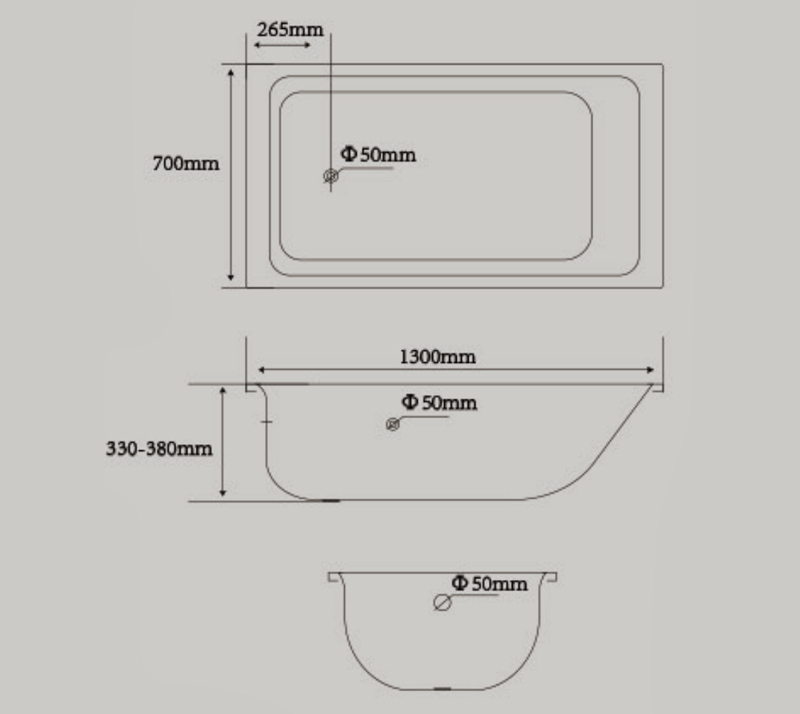 Steel Bathtub YX-1300